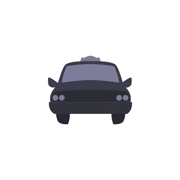 Isolado veículo de táxi estilo de preenchimento ícone vetor design — Vetor de Stock