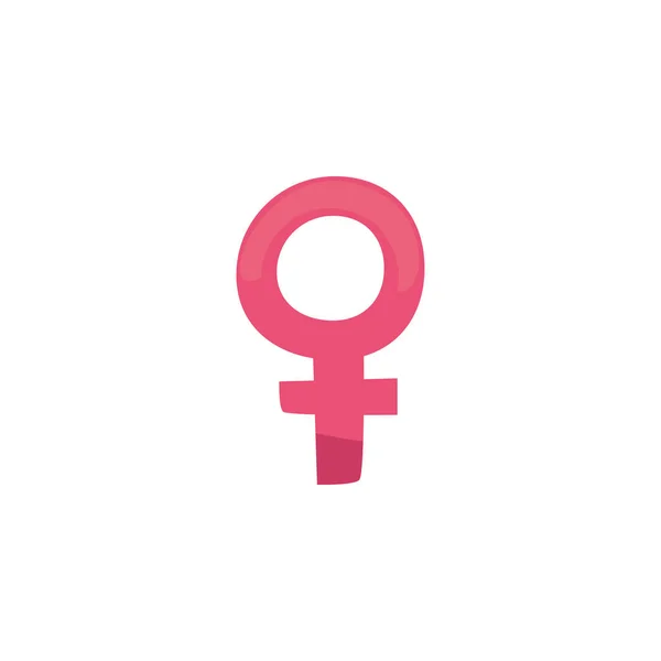 Isolé sexe féminin remplissage style icône vectoriel design — Image vectorielle