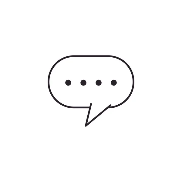 Isolated communication bubble line style icon vector design — Stockvektor