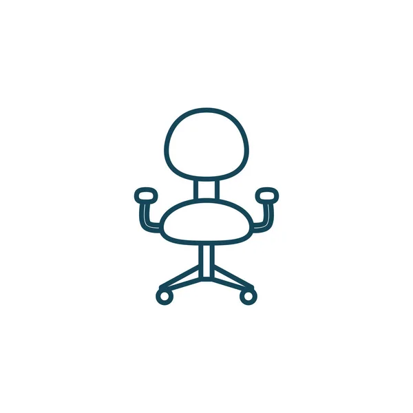 Isolated office chair line style icon vector design — ストックベクタ