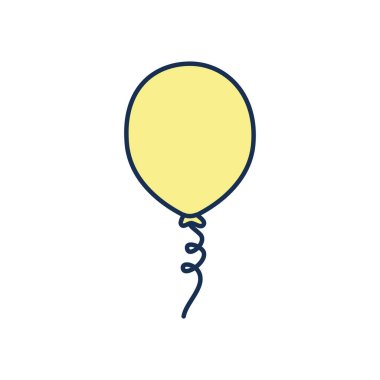 Isolated party balloon line fill style icon vector design