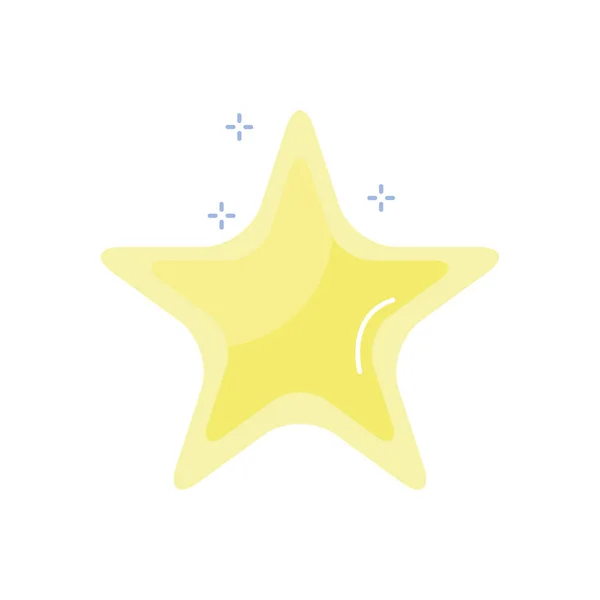 Isolated star shape flat style icon vector design — Stockvektor