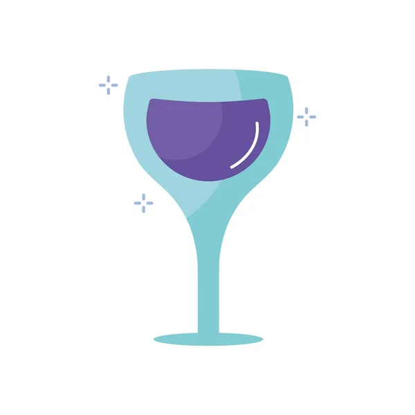 Isolated champagne cup flat style icon vector design — 图库矢量图片