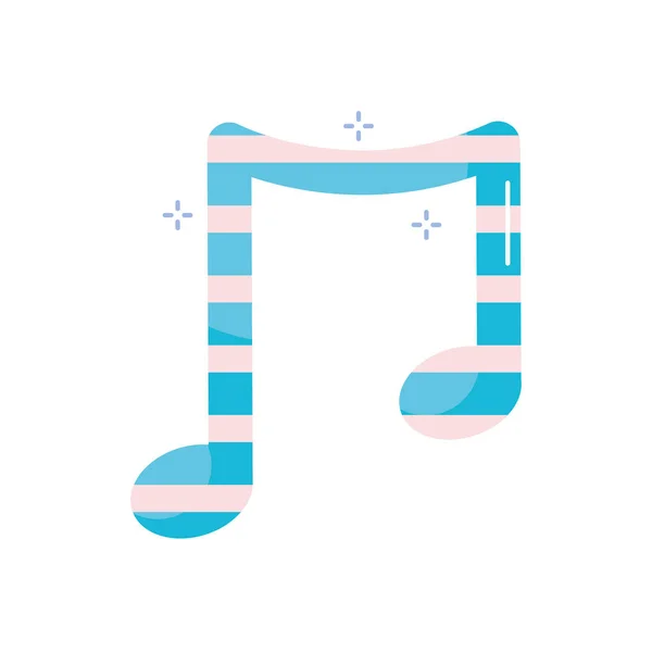 Isolé note de musique style ligne icône vectoriel design — Image vectorielle