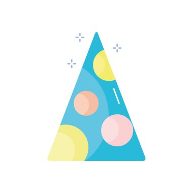 Isolated party hat flat style icon vector design