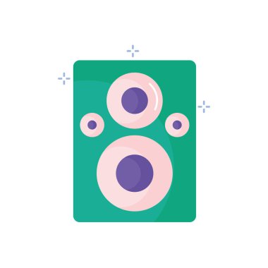 Isolated music speaker line style icon vector design