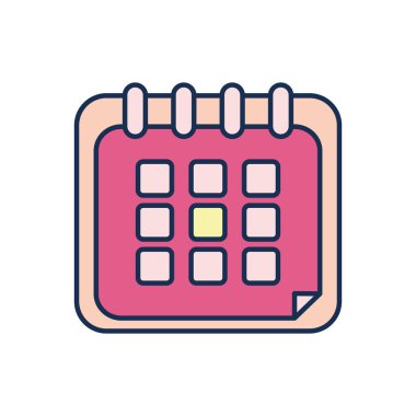 Isolated calendar line fill style icon vector design