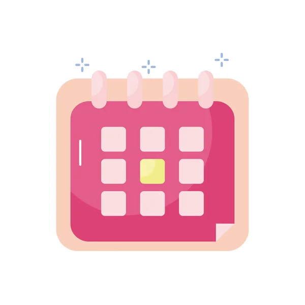 Isolated calendar flat style icon vector design — Διανυσματικό Αρχείο