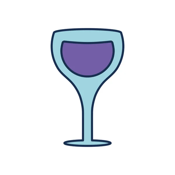 Isolated champagne cup line fill style icon vector design — Stockový vektor