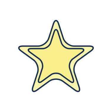 Isolated star shape line fill style icon vector design