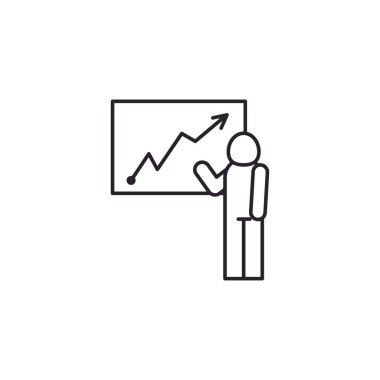 Isolated avatar and workflow board line style icon vector design