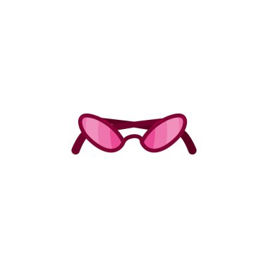 Isolated pink glasses fill style icon vector design