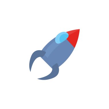 Isolated rocket fill style icon vector design