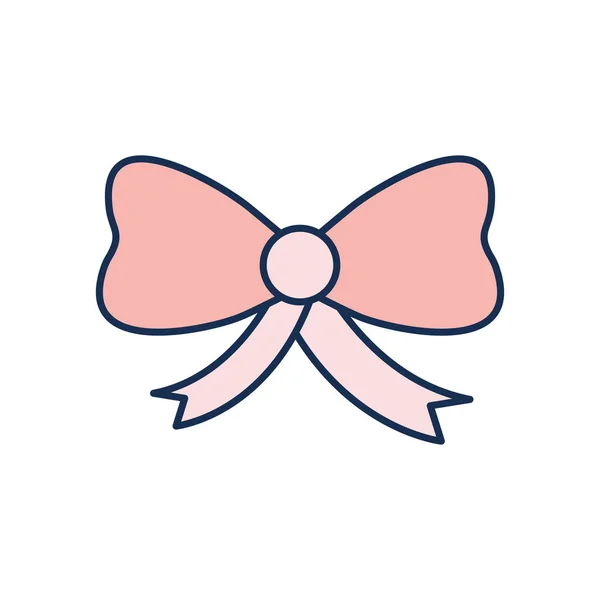 Isolated bowtie line fill style iconvector design — Stok Vektör