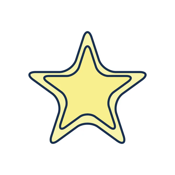 Isolé étoile forme ligne remplissage style icône vectoriel design — Image vectorielle