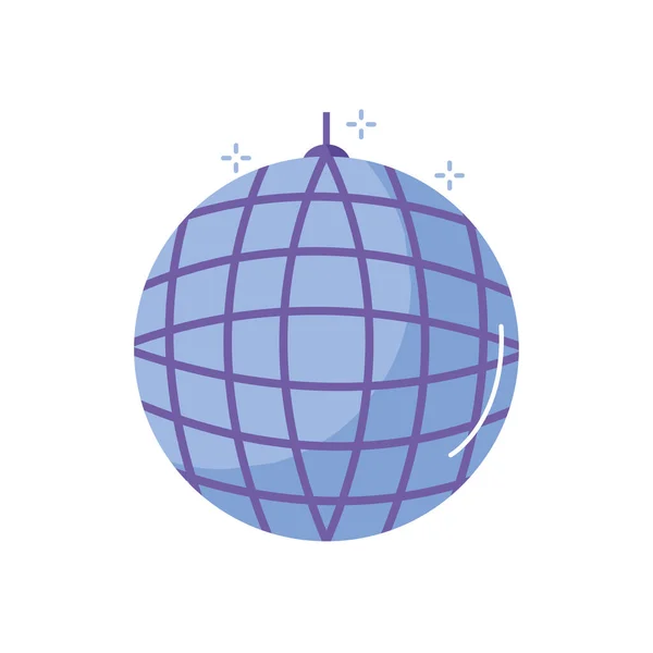 Isolé partie disco sphère plat style icône vectoriel design — Image vectorielle