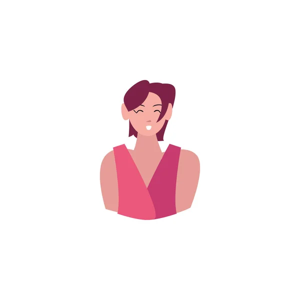 Avatar woman fill style icon vector design — Stockvektor