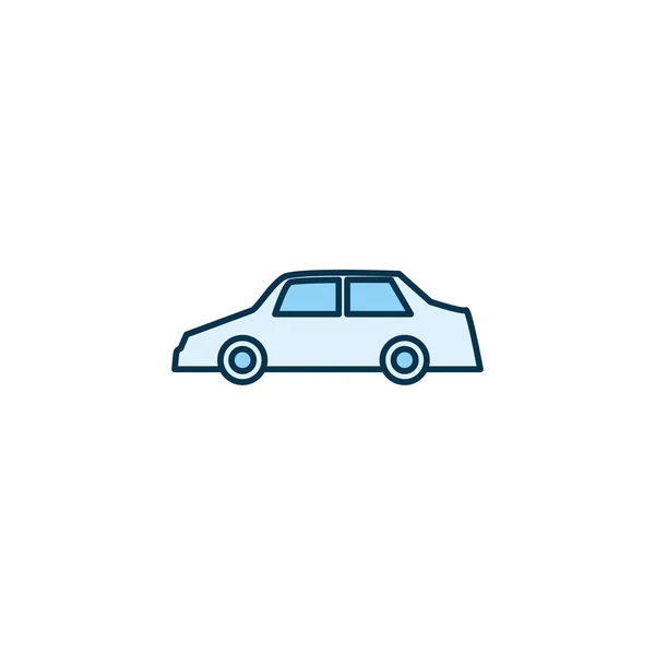 Diseño de vector de icono de estilo de línea de vehículo de coche aislado — Vector de stock