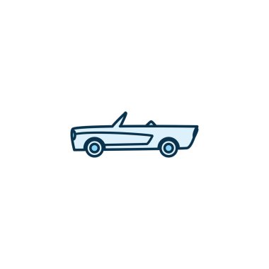 Isolated roadster car vehicle line style icon vector design