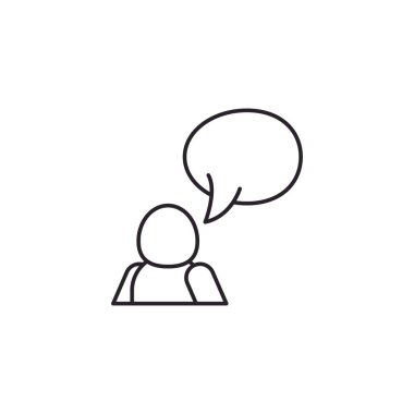 Isolated avatar with bubble line style icon vector design