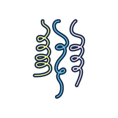 Isolated party confetti line fill style icon vector design