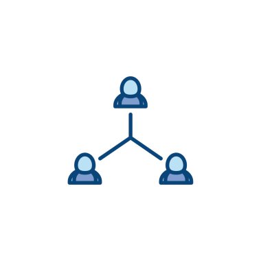 İzole edilmiş avatarlar çizgisi ve biçim ikon vektör tasarımı