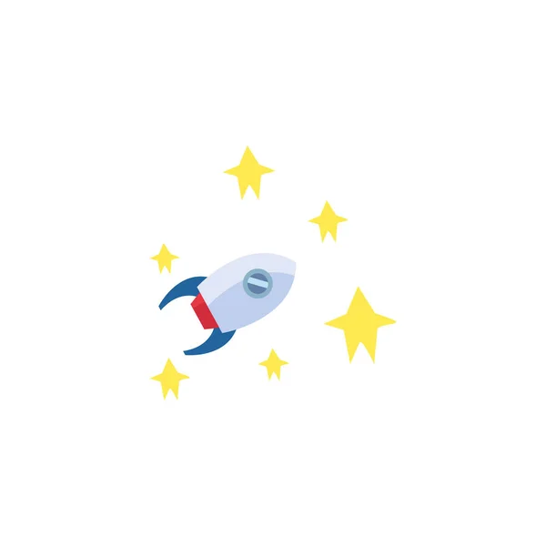 Isolated rocket fill style icon vector design — Stockvector
