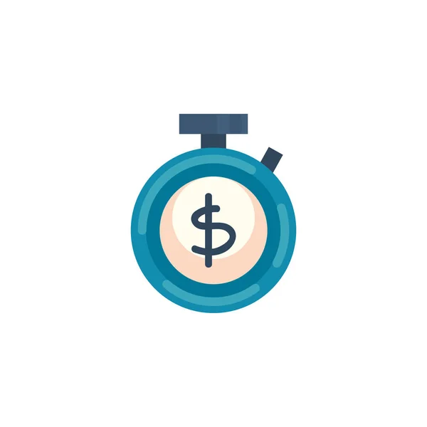Isolated dollar inside chronometer fill style icon vector design — Wektor stockowy