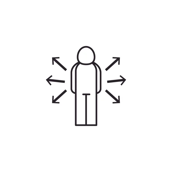 Isolated avatar and arrows line style icon vector design — 스톡 벡터