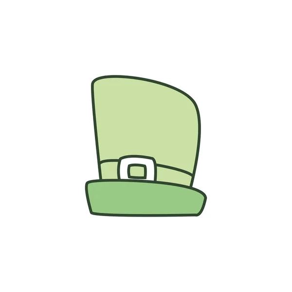 Isolated hat of saint patrcks day line style icon vector design — Stockvector