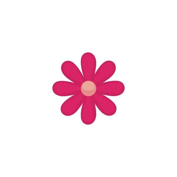 Diseño de vector de icono de estilo de relleno de flor natural aislado — Vector de stock