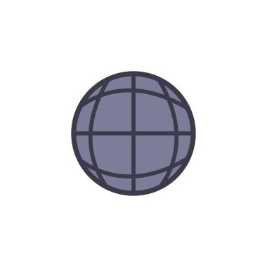 Isolated global sphere fill style icon vector design