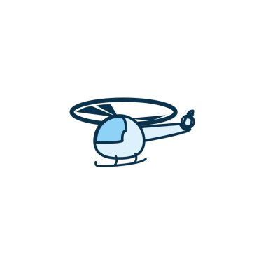 Isolated helicopter line style icon vector design