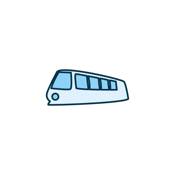 Diseño de vector de icono de estilo de línea de vehículo de autobús aislado — Archivo Imágenes Vectoriales