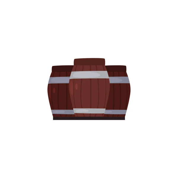 Isolated barrels of beer fill style icon vector design — 스톡 벡터