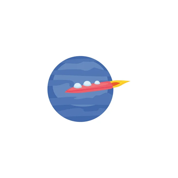 Isolated rocket fill style icon vector design — Stockvektor