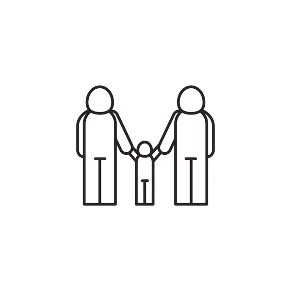 Isolated avatars family line style icon vector design — Wektor stockowy