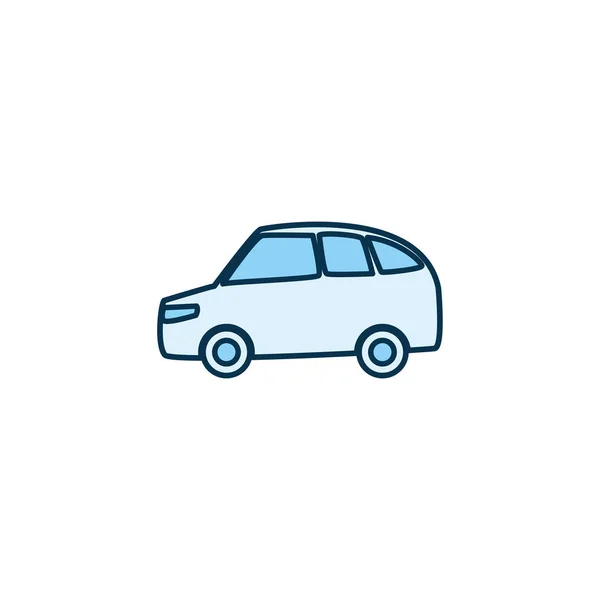 Diseño de vector de icono de estilo de línea de vehículo de coche aislado — Archivo Imágenes Vectoriales