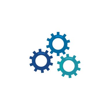 İzole metal dişliler biçim ikon vektör tasarımını doldurur