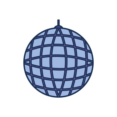 Isolated party disco sphere line fill style icon vector design