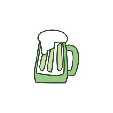 Isolated glass of beer line style icon vector design