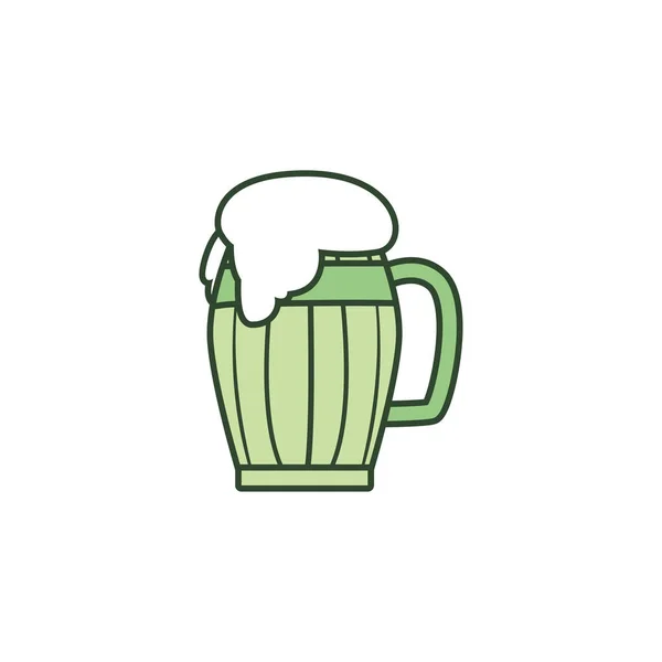Isolated glass of beer line style icon vector design — 图库矢量图片