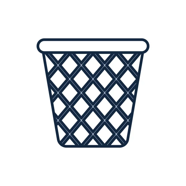 Isolated trash half line half color style icon vector design — Wektor stockowy