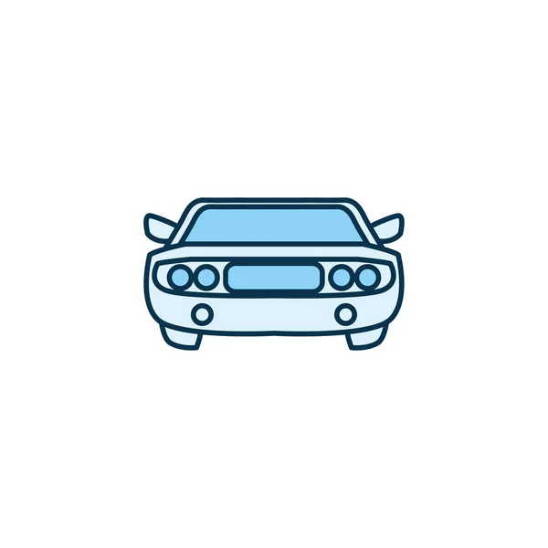 Diseño de vector de icono de estilo de línea de vehículo de coche aislado — Archivo Imágenes Vectoriales