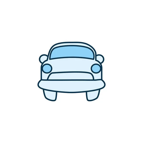 Diseño de vector de icono de estilo de línea de vehículo de coche aislado — Vector de stock