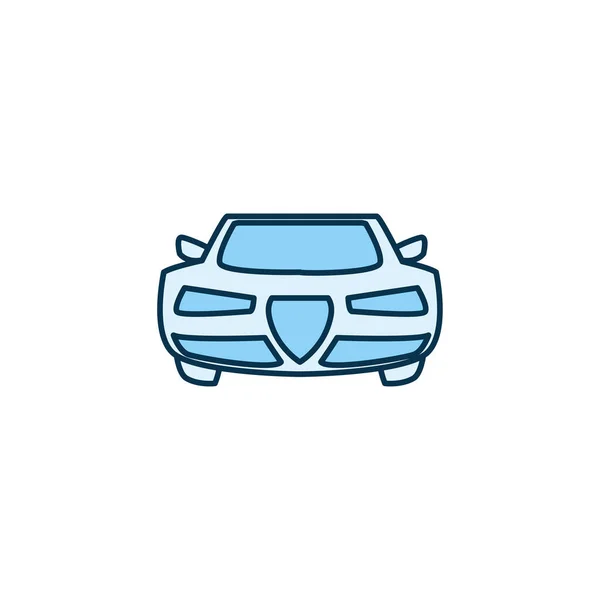 Diseño de vector de icono de estilo de línea de vehículo de coche aislado — Vector de stock