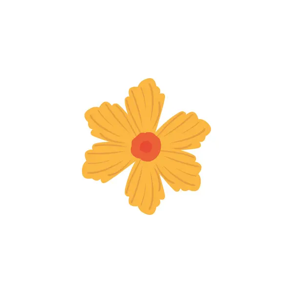 Isolé fleur naturelle remplissage style icône vectoriel design — Image vectorielle