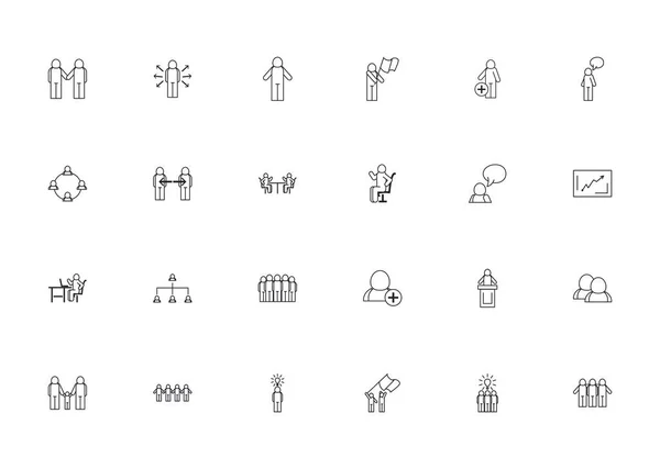 Isolated avatars line style icon set vector design — Stockvektor