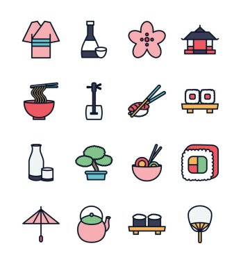 İzole edilmiş Japon ev hattı doldurma ikonu vektör tasarımı