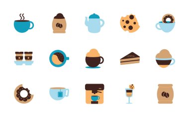 İzole kahve düz biçim ikonu vektör dizaynı